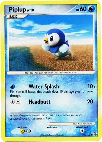 Piplup #074, Japanese DP-P Promos Beginner's Classroom DP