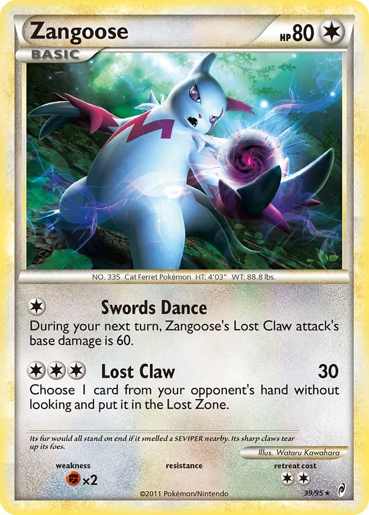 Zangoose #056, Japanese L-P Promos Lost Link Prize