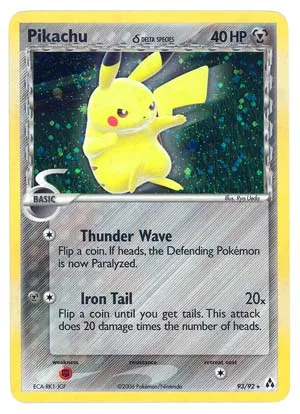 Pikachu δ #113, Japanese PCG-P Promos Autumn Battle Road-No Stamp