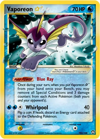 Vaporeon ☆ #022, Japanese PLAY Promos 10,000 Pts.