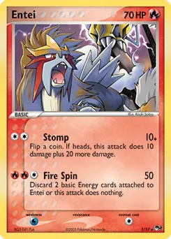 Entei #001, Japanese PokéPark Premium Files Pokepark Blue