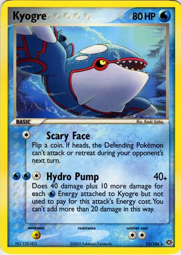 Kyogre #004, Japanese PokéPark Premium Files Pokepark Blue