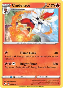 Cinderace #022, Pokemon Card Gym