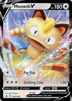 Meowth V #028, Pokemon Card Challenge