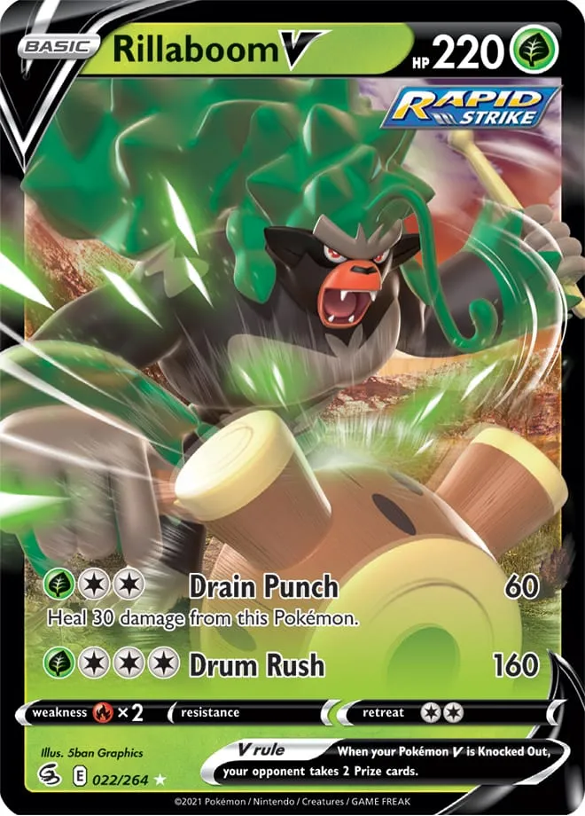 Rillaboom V #170, Japanese S-P Promos Single Strike and Rapid Strike Start Dash Campaign Phase 1