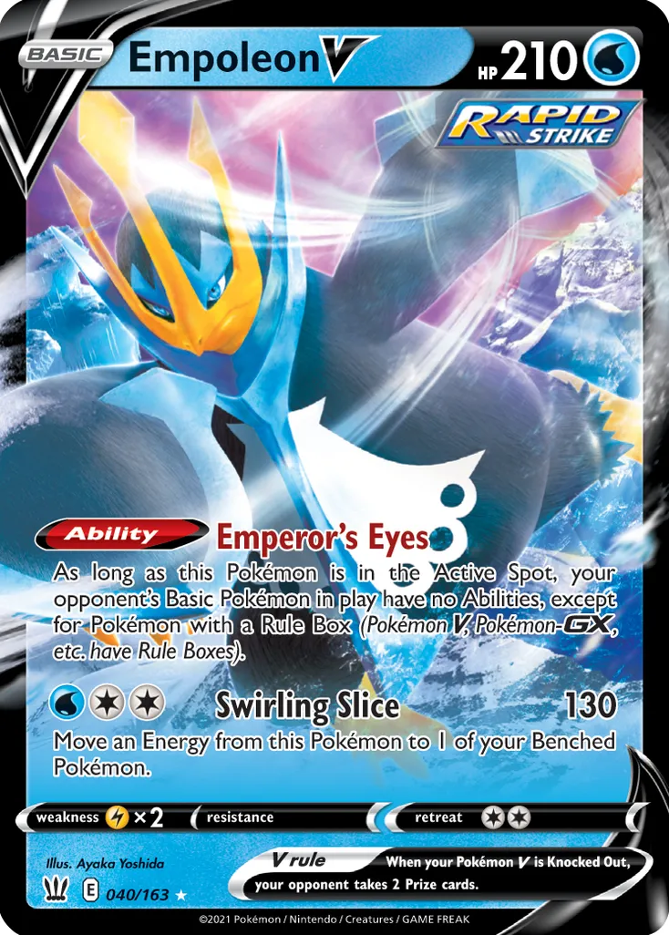 Empoleon V #184, Japanese S-P Promos Gengar Vmax & Inteleon Vmax High-Class Double Box