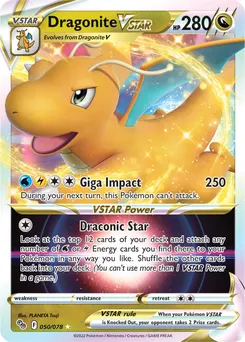 Dragonite VSTAR #293, Pokemon Go Promo Card Gift Campaign