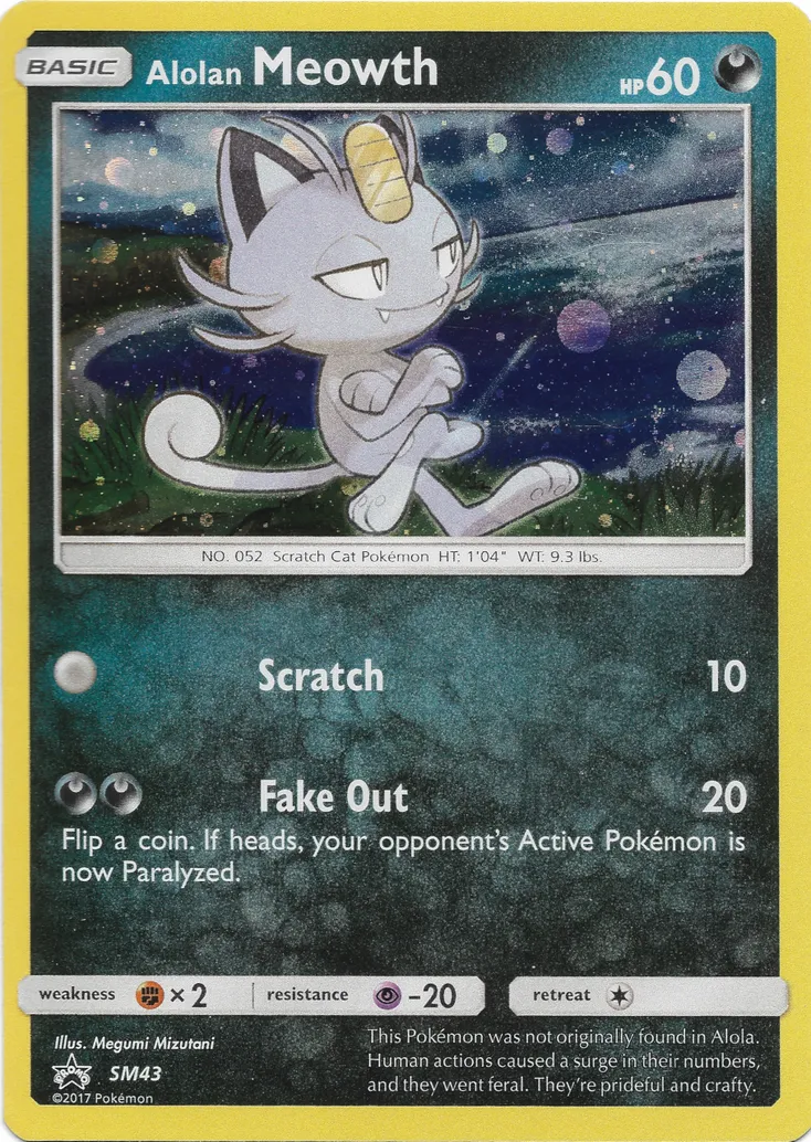 Alolan Meowth #010, Japanese SM-P Promos Geo Purchase Giveaway