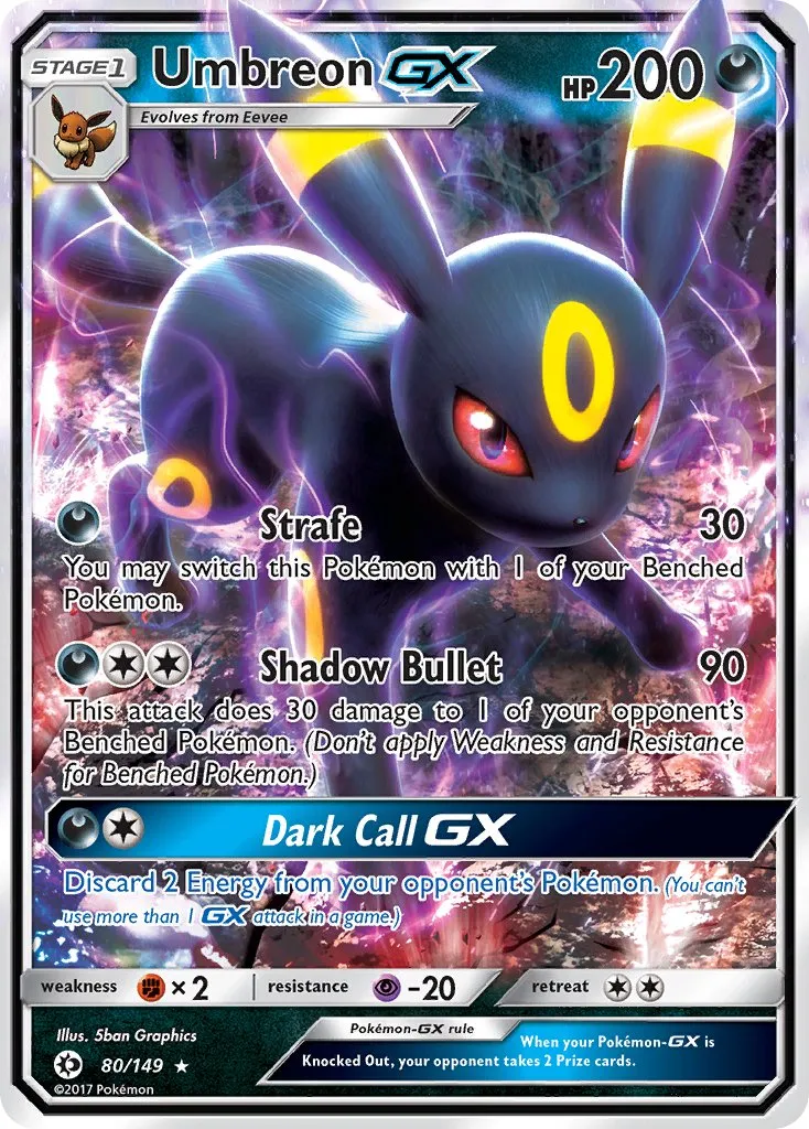 Umbreon-GX #125, Japanese SM-P Promos Champion's League Yokohama 2018