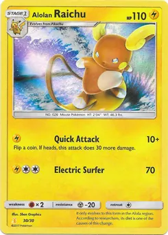 Alolan Raichu #100, Pokemon Card Gym