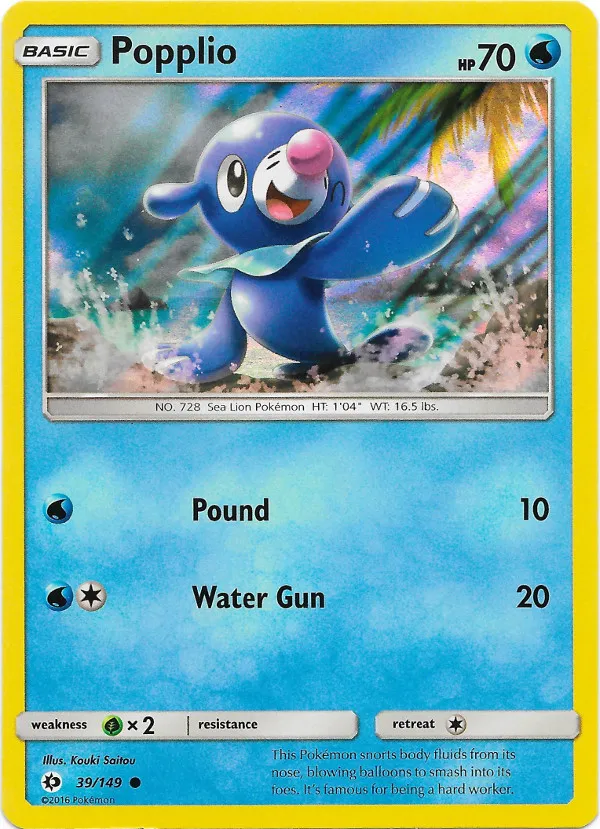 Popplio #064, Japanese SM-P Promos Pokemon Card Festa
