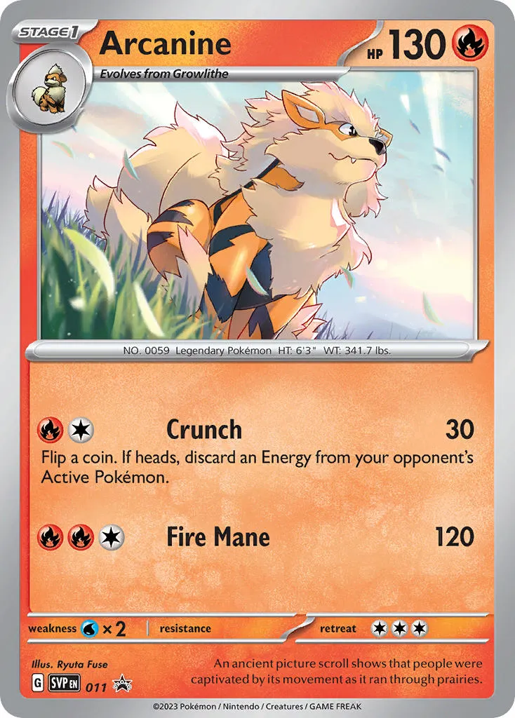 Arcanine #003, Japanese SV-P Promos Promo Card Pack