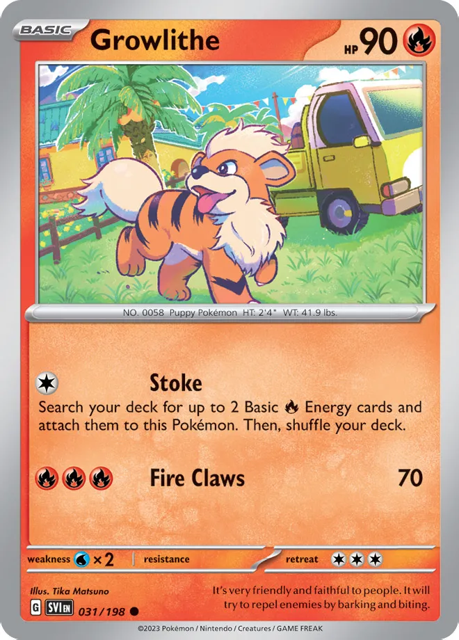 Growlithe #024, Japanese SV-P Promos Pokemon Card Gym Promo Card Pack 1