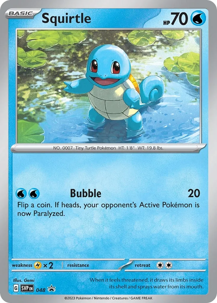 Squirtle #061, Japanese SV-P Promos Pokemon 151 Card File Sets