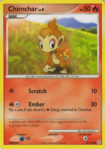 Chimchar #018, Japanese DP-P Promos Trade Please DP Event