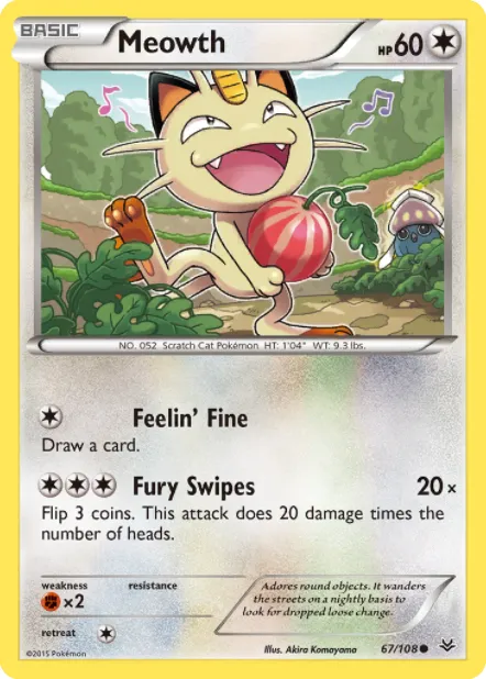 Meowth #106, Japanese XY-P Promos Daiichi Pan