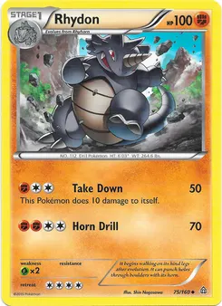 Rhydon #113, Pokemon Card Gym Pack