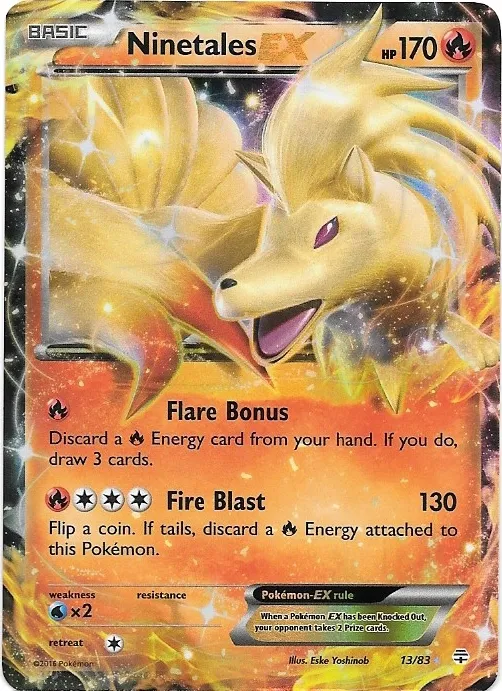 Ninetales-EX #193, Japanese XY-P Promos Fire/Lightning Battle