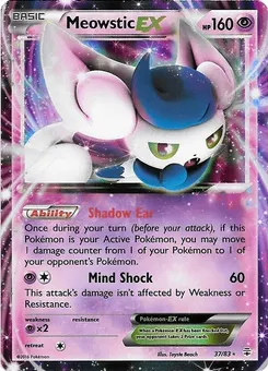 Meowstic-EX #196, Water/Psychic Battle