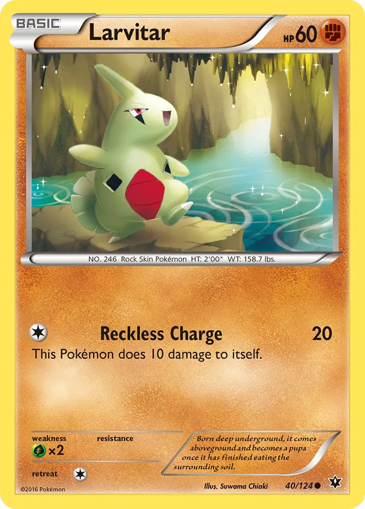 Larvitar #241, Japanese XY-P Promos Pokemon Card Gym Pack