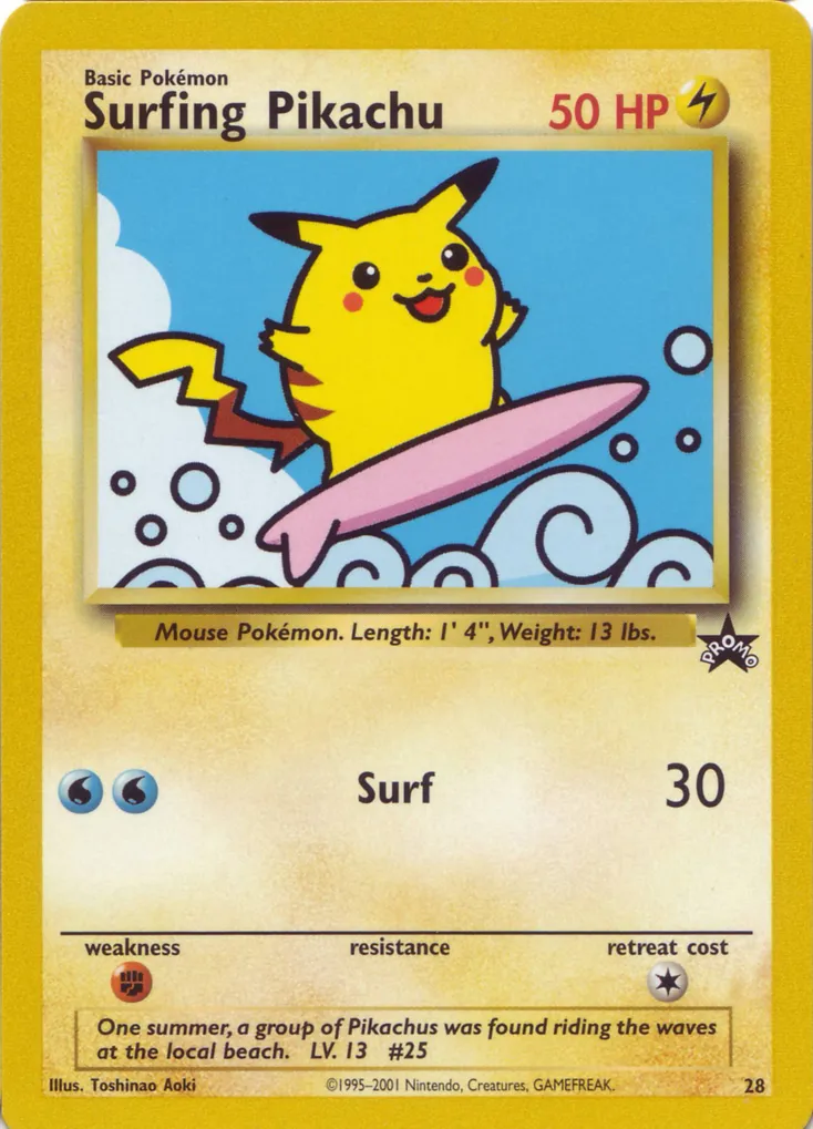 Surfing Pikachu #264, Japanese XY-P Promos 20th Anniversary Special Pack