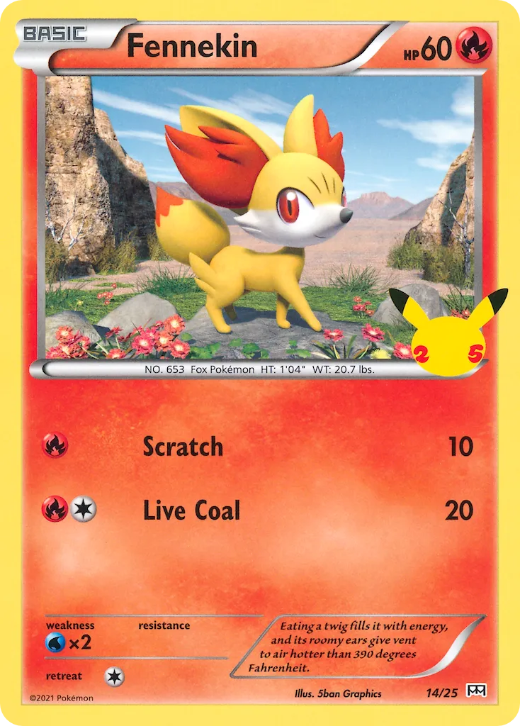 Fennekin #14, McDonald's Collection 2021