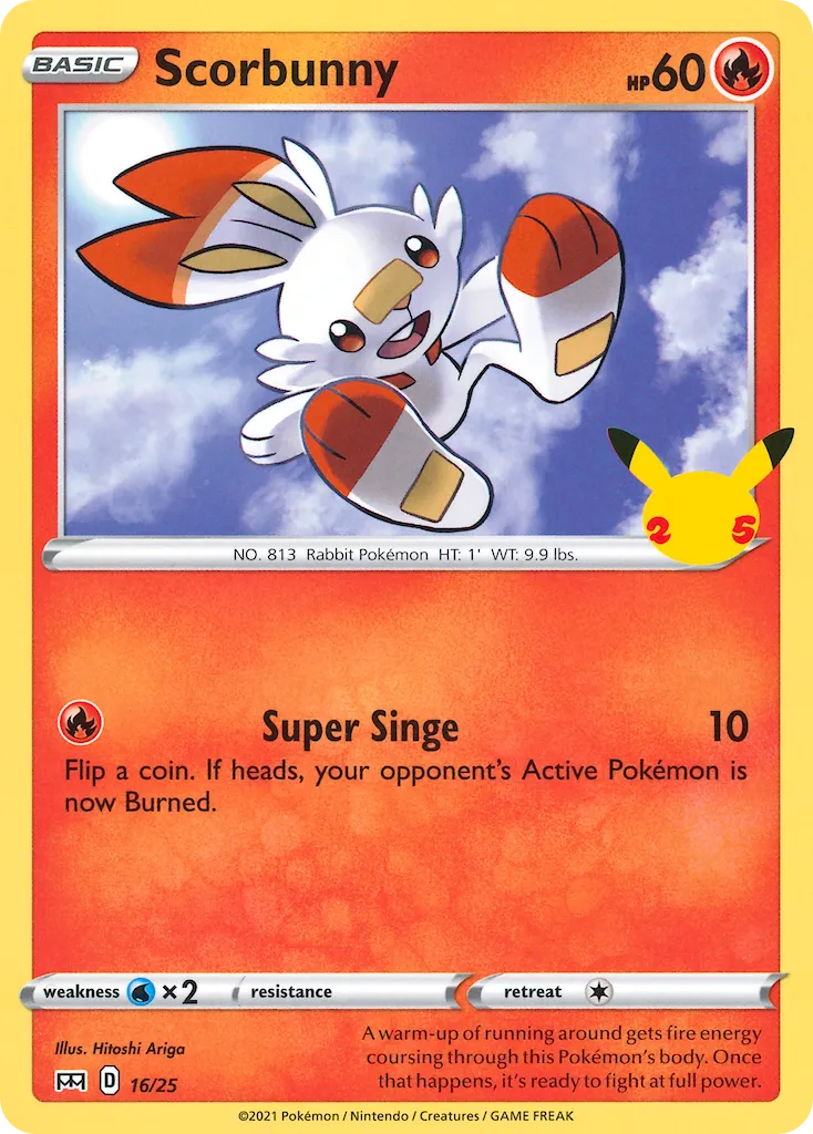 Scorbunny #16, McDonald's Collection 2021 Holo