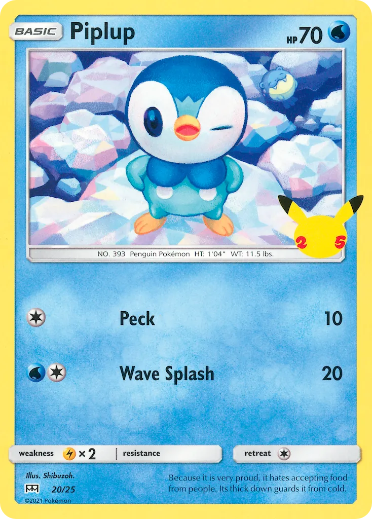 Piplup #20, McDonald's Collection 2021
