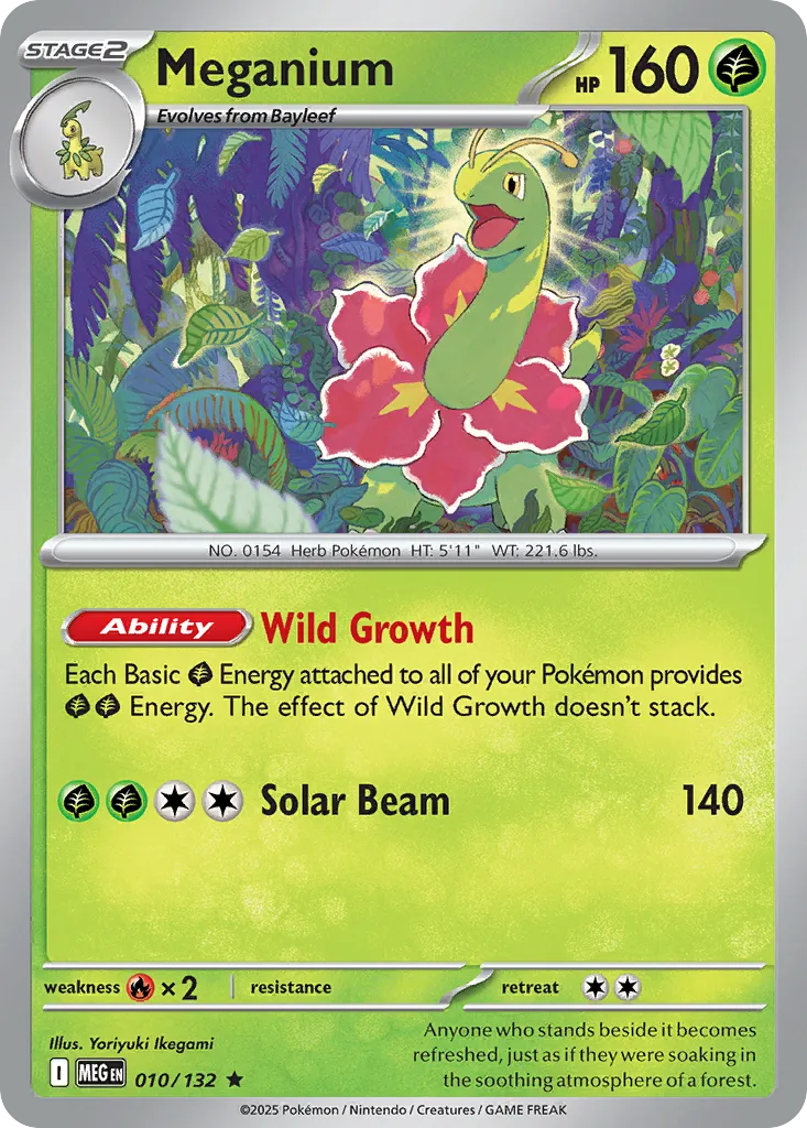 Meganium #10, Mega Evolution Reverse Holo