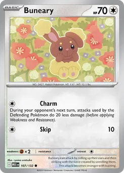 Buneary #107, Reverse Holo