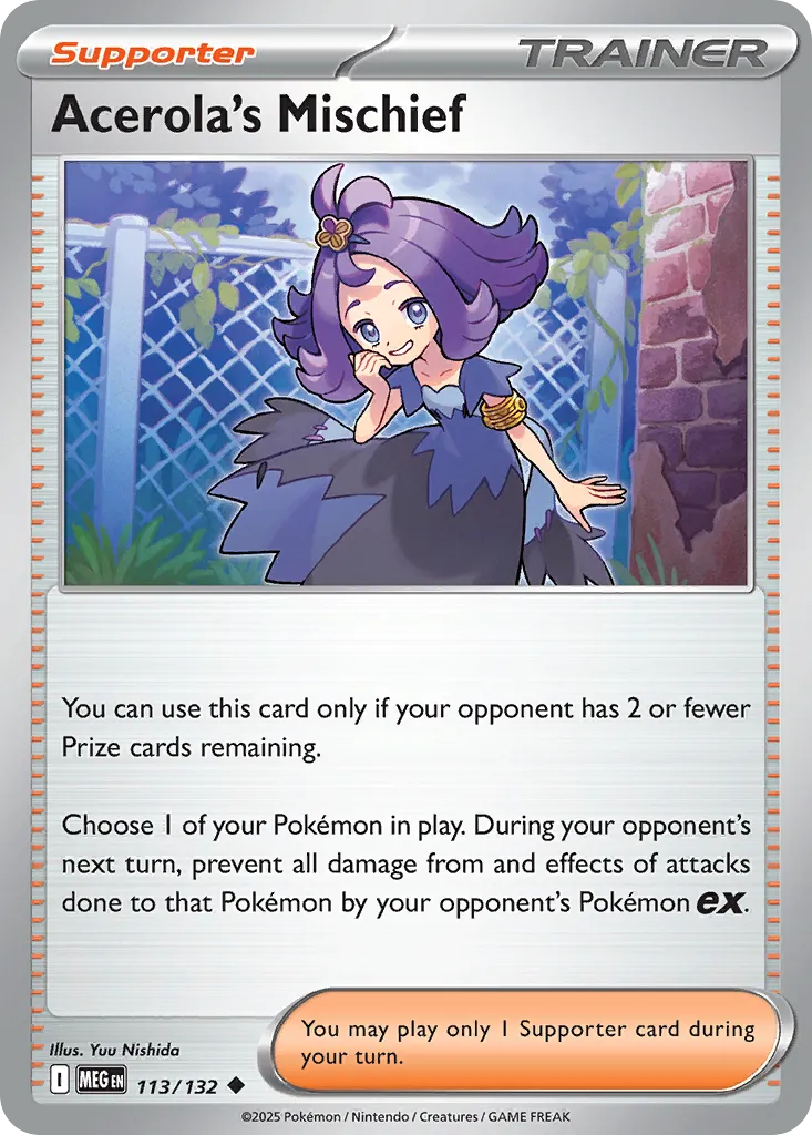 Acerola's Mischief #113, Mega Evolution Reverse Holo