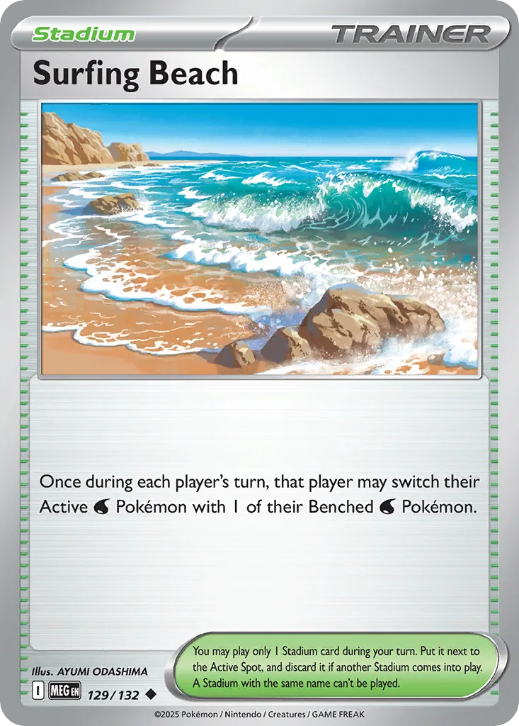 Surfing Beach #129, Mega Evolution Reverse Holo