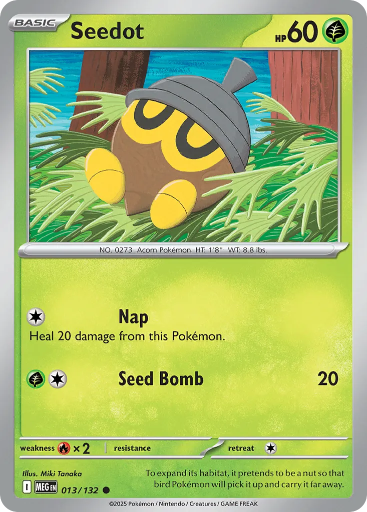 Seedot #13, Mega Evolution Reverse Holo