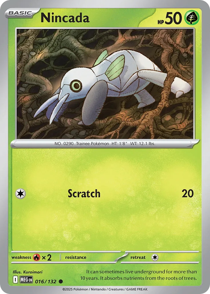 Nincada #16, Mega Evolution Reverse Holo