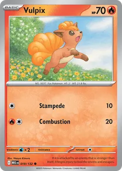 Vulpix #19, Reverse Holo