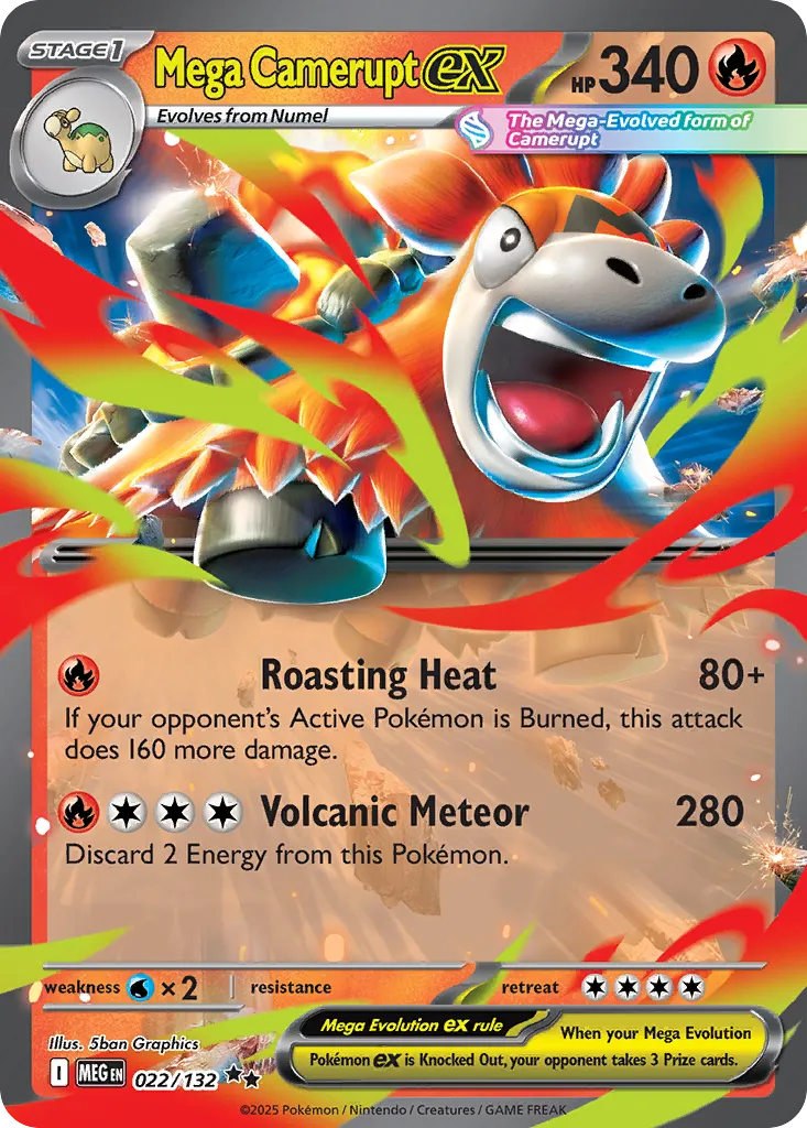 Mega Camerupt ex #22, Mega Evolution