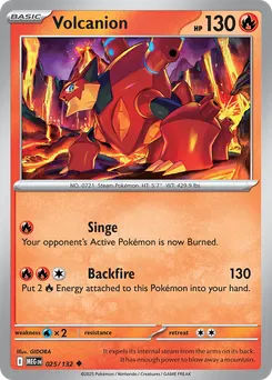 Volcanion #25, Reverse Holo