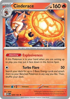 Cinderace #28, Reverse Holo