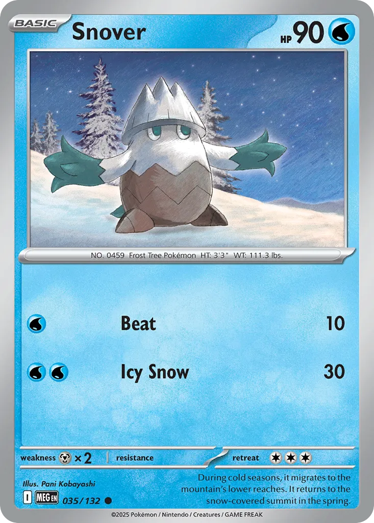 Snover #35, Mega Evolution Reverse Holo