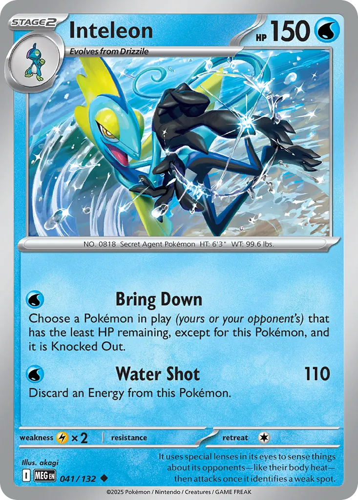 Inteleon #41, Mega Evolution Reverse Holo