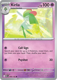 Kirlia #59, Reverse Holo
