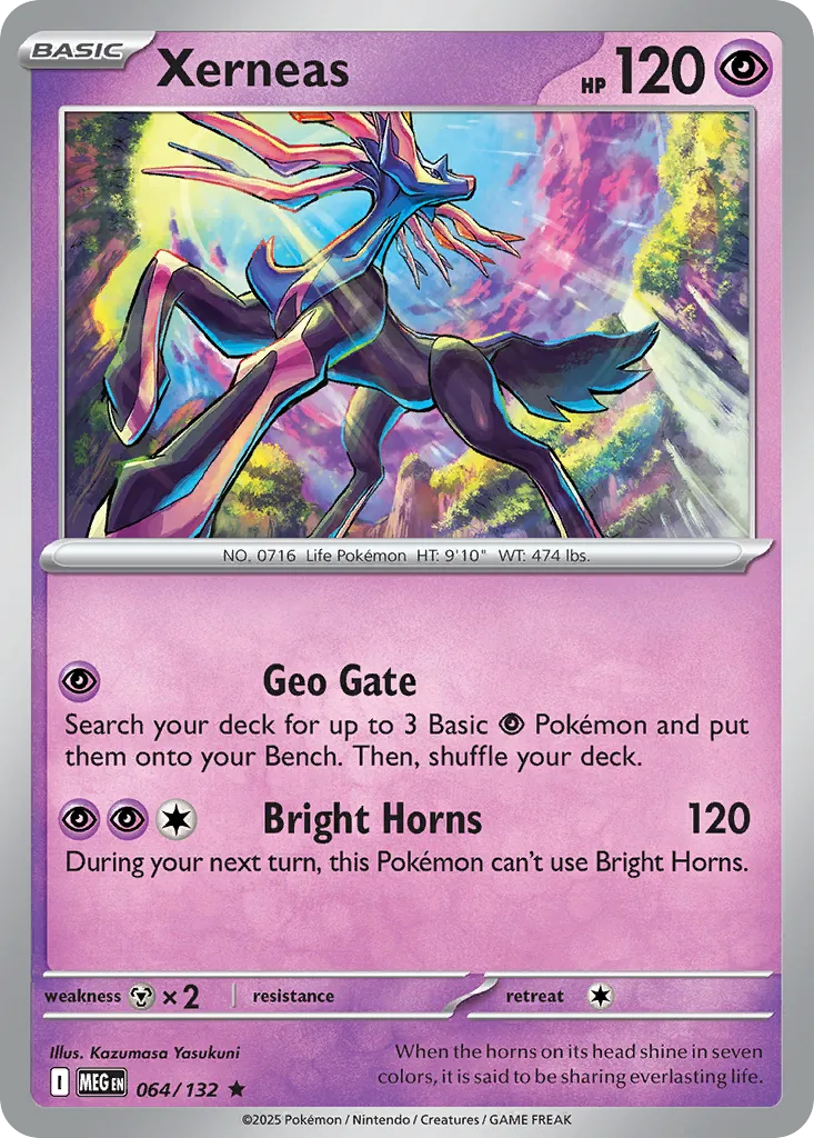 Xerneas #64, Mega Evolution Reverse Holo