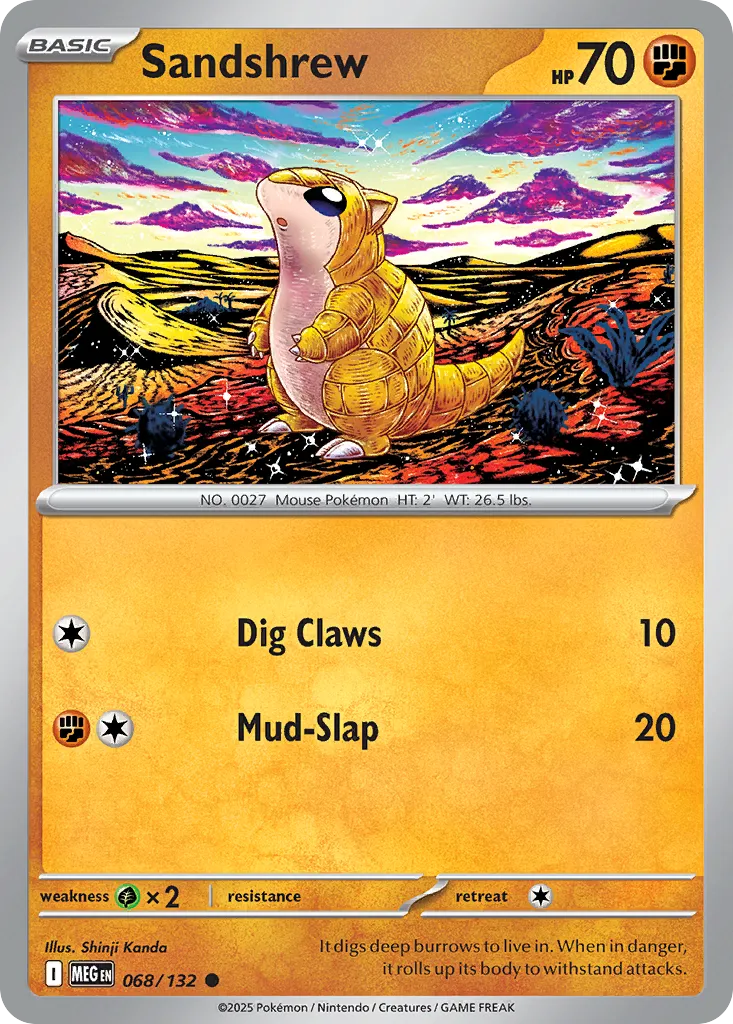 Sandshrew #68, Mega Evolution Reverse Holo