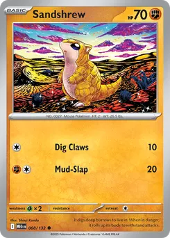Sandshrew #68, Reverse Holo