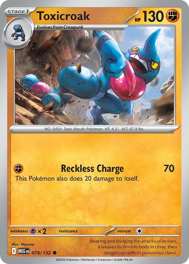 Toxicroak #79, Mega Evolution Reverse Holo