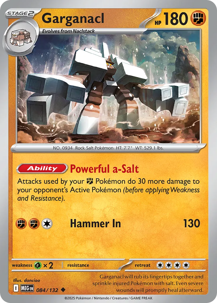 Garganacl #84, Mega Evolution Reverse Holo