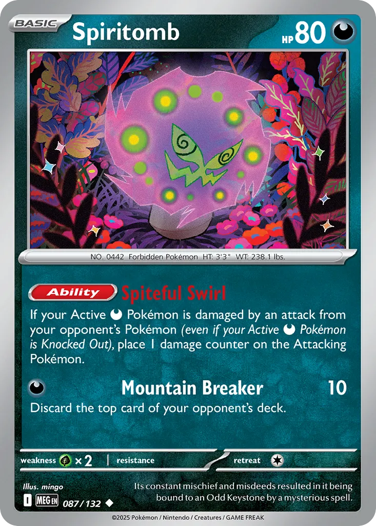Spiritomb #87, Mega Evolution Reverse Holo
