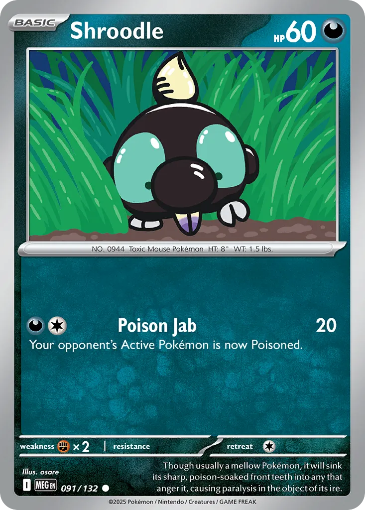 Shroodle #91, Mega Evolution Reverse Holo