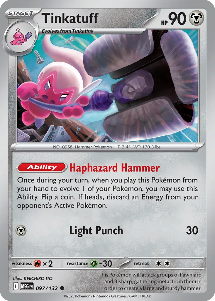 Tinkatuff #97, Mega Evolution Reverse Holo