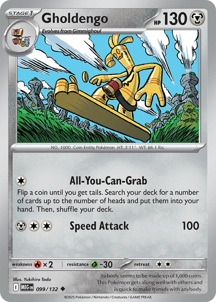 Gholdengo #99, Mega Evolution Reverse Holo